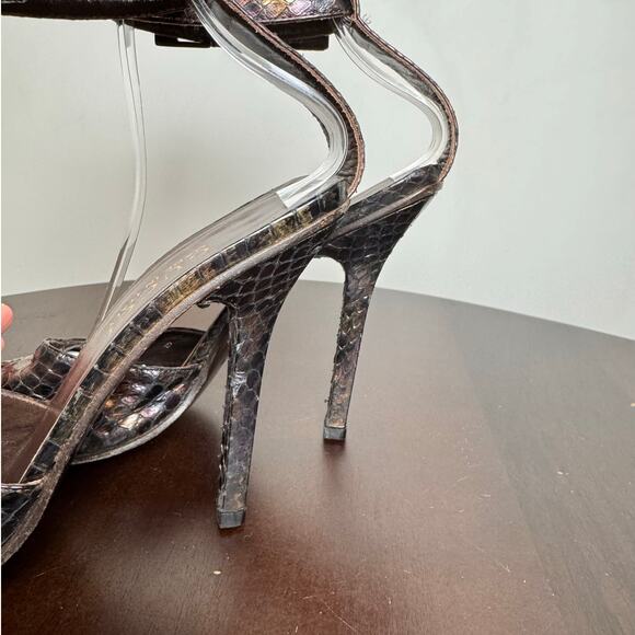 Gucci by Tom Ford Vintage Python Ankle Strap Heels - Size 7.5 - Picture 6 of 8